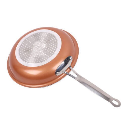 Non Stick Pan Koper Rode Pan Keramische Inductie Koekenpan Pan Veiligheid 8 10 12 Inch Keuken Accessoires