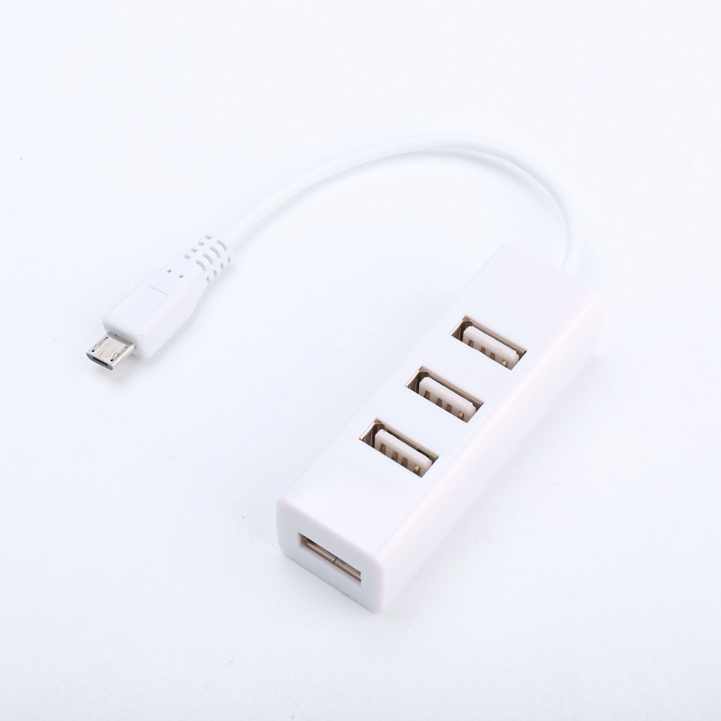 Mikro Usb Zu 4 Häfen Otg Hub Für Himbeere Null Weiß Usb Hub Computer Zubehör