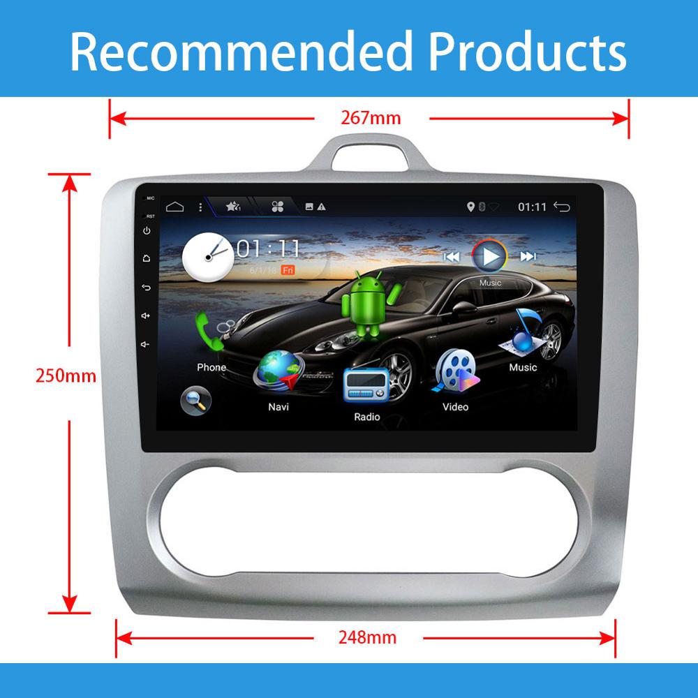 2 Din Car DVD Radio Frame for Ford Focus Stereo Panel Dash Mount Double Din Fascia Install Kit Refit F