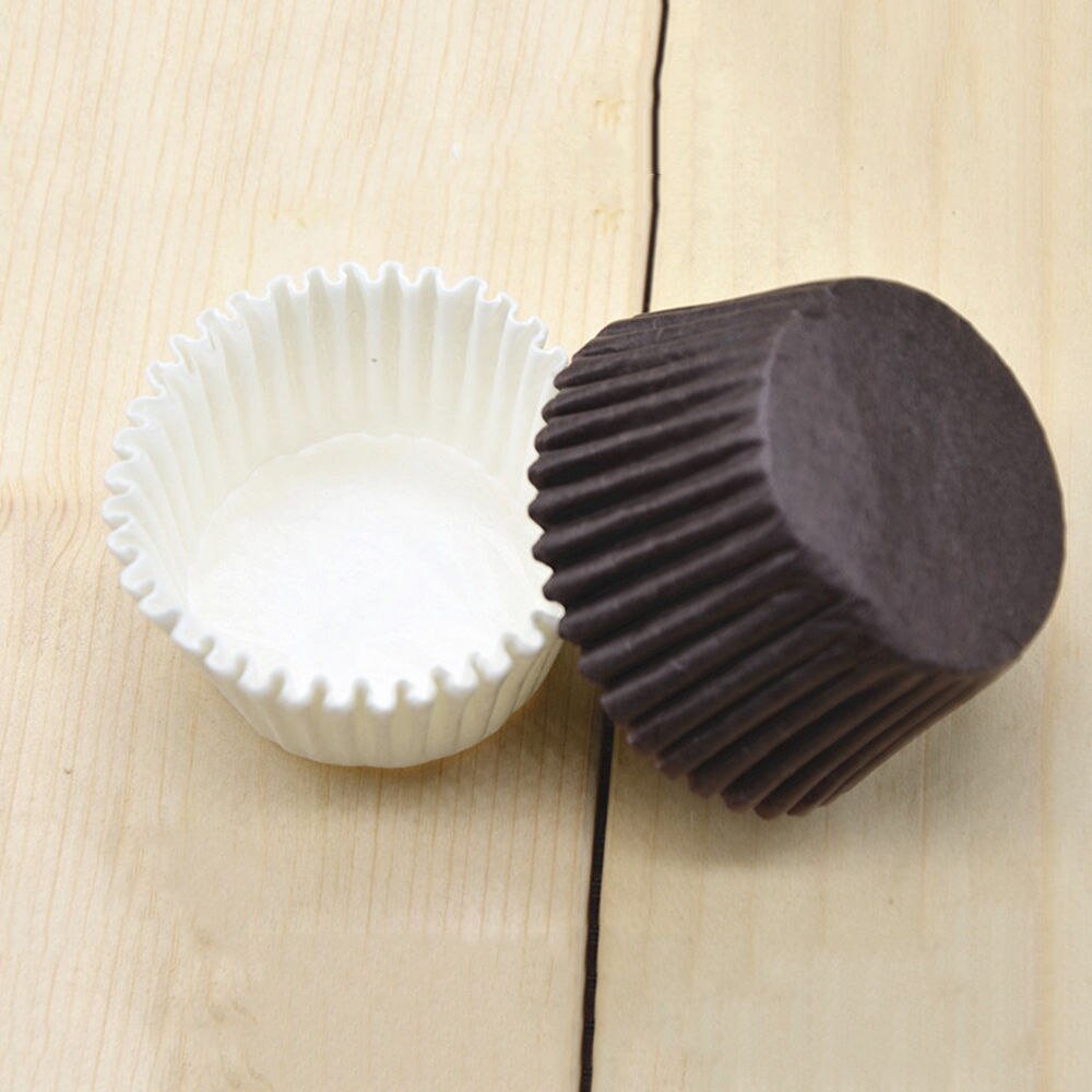 100 stks cupcakevoering bakken cupcake papieren vormpjes Cake Cup eitaartjes lade cakevorm Wrapper decoreren gereedschappen: coffee