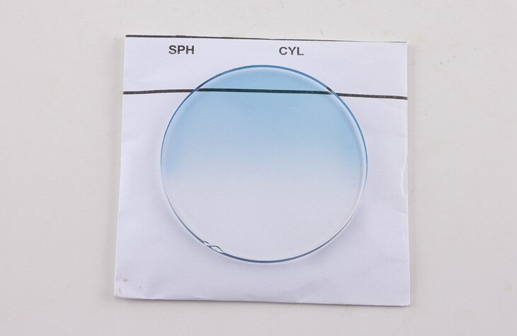 Lentes de óculos ópticos de resina, lentes fumadas com prescrição para miopia e hipermetropia, lentes para óculos de sol 2 peças, 1.56 1.61: Gradient Blue / 1.56