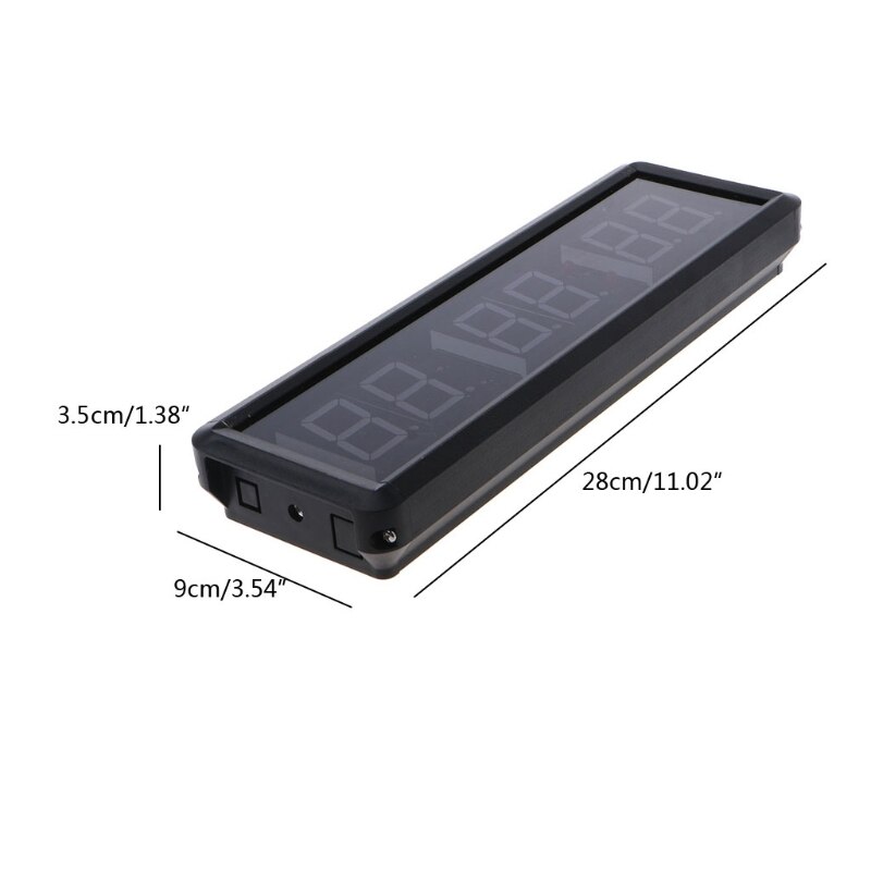 LED Fitness Interval Timer 1.5 Inch 6-digit Fitness Clock Gym Timer Stopwatch Count Down/Up Clock Stopwatch with Wireless