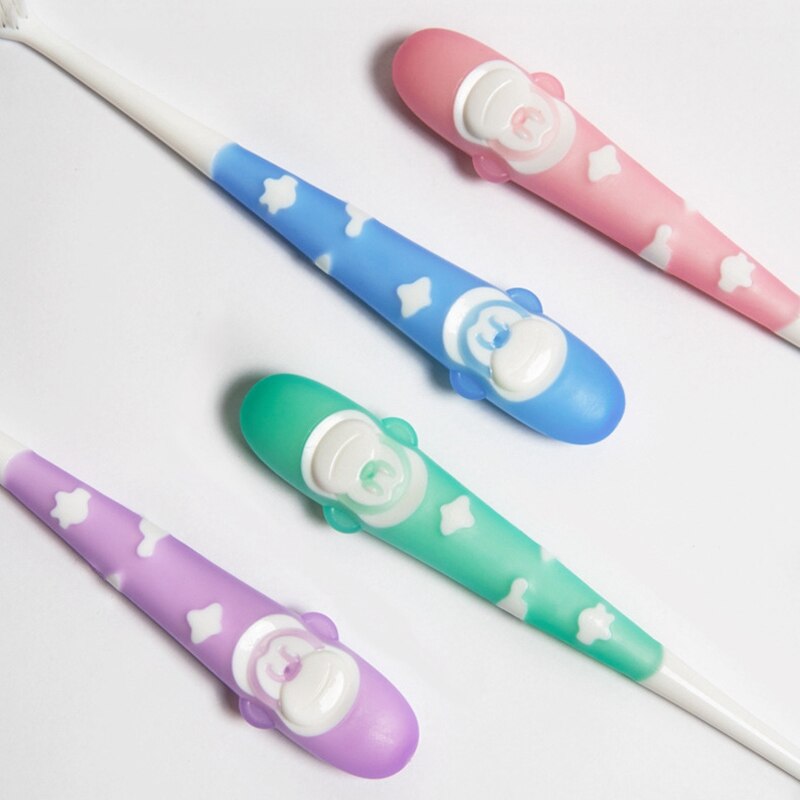 4 pièces/ensemble enfants brosse à dents dessin animé motif dents brosses de nettoyage poils doux enfants mignon dents brossage brosse à dents 1-12Y