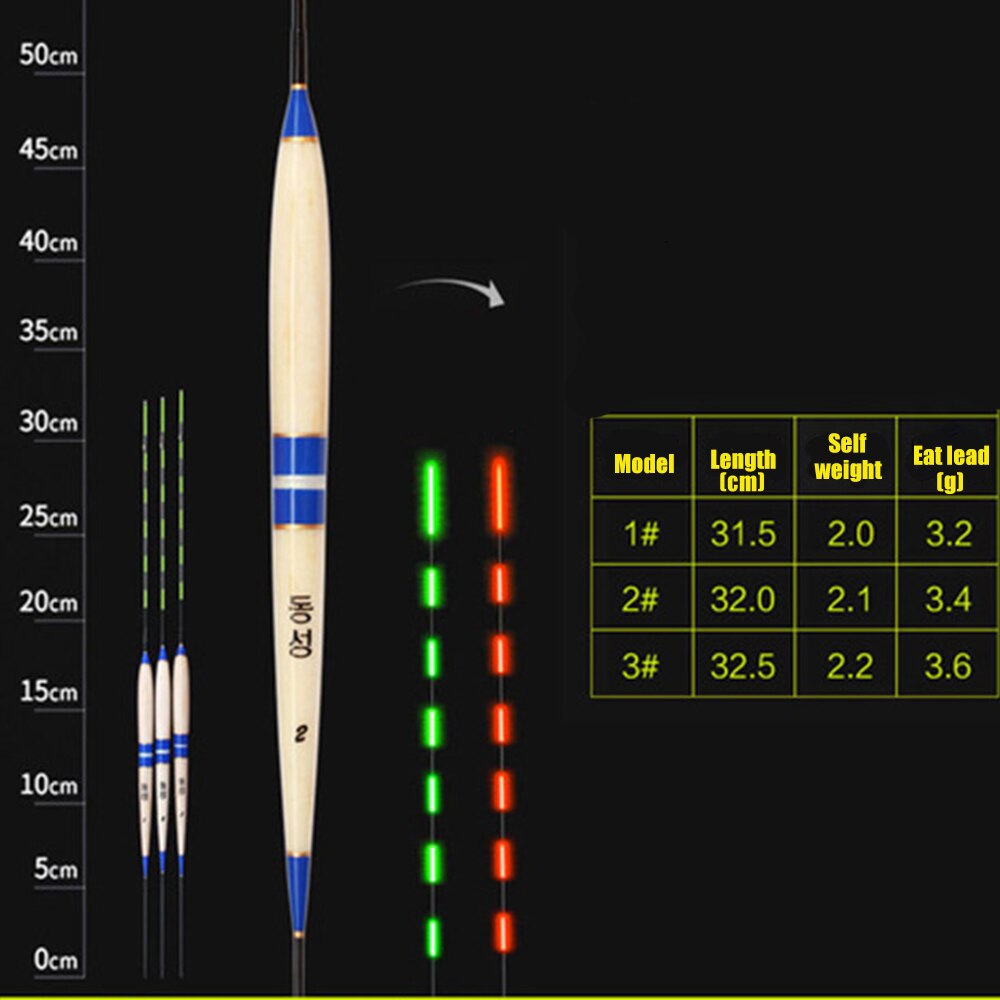 Smart Light Stick Fishing Floats Bite Alarm LED Color Change Electronic Long Tail Buoy Strike Indicator Slip Drift Tube Bobbers