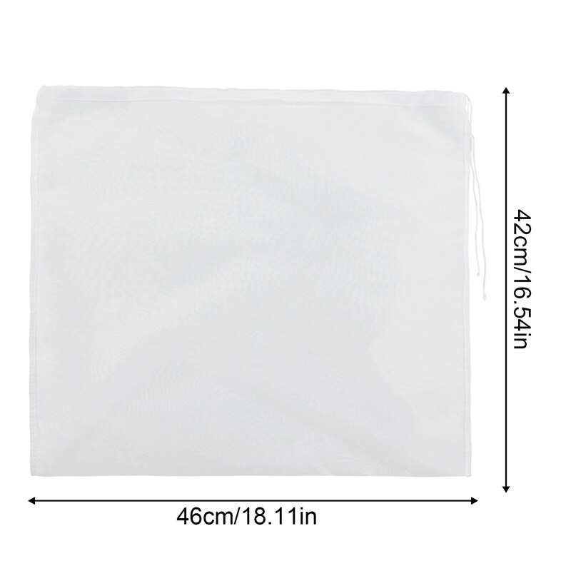 Olut homebrew suodatinpussi maltaiden keittämiseen kiehuva vierre mäski siivilä työkalu verkko nylon ruokasiivilä pussi pähkinämehu keittiövälineet: 46 x 42cm