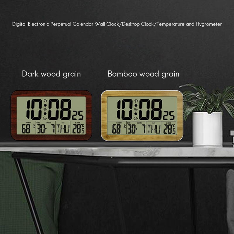 Large Screen Digital Wall Clock Home Electronic Wall Clock Student Electronic Alarm Clock Digital Display Desk Clock
