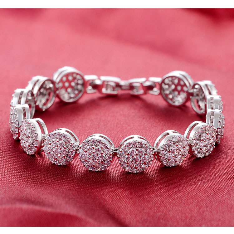 Pulsera de lujo con forma de corazón para mujer, brazalete con de corazón, oro rosa, plata, boda, novia, , joyería S5777, 18CM, novedad de 2022