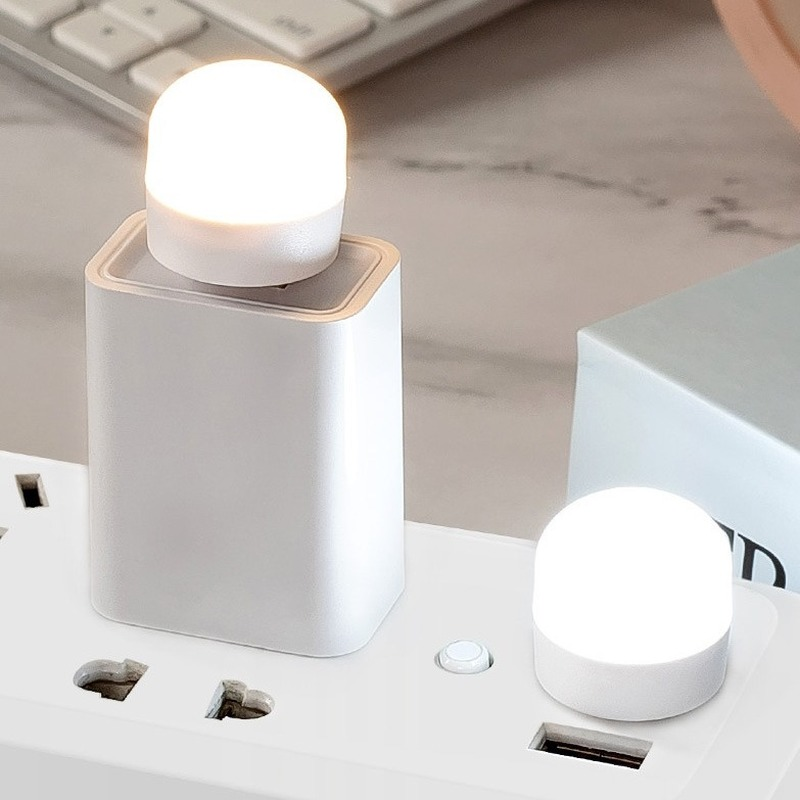 3 Stück Mini USB Nachtlicht warmweiß Augenschutz Buch Lese lampe USB-Stecker Computer mobile Strom ladung LED Nacht lampe