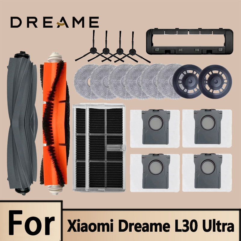 per Dreame L30 ultra accessori Mocio pad sacchetto per la polvere spazzola laterale principale in gomma filtro HEPA robot aspirapolvere parti di ricambio