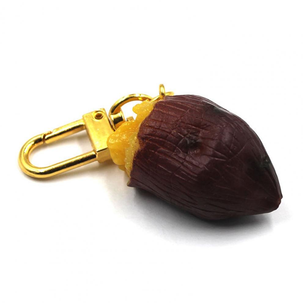 Simulation coréenne de patate douce rôti porte-clés porte-clés pendentif sac décor