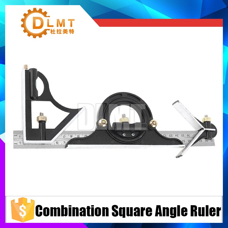 Escuadra de combinación multifunción de 300mm, acero inoxidable, Ángulo Cuadrado, Rulerprofessional, combinación de herramientas de carpintero