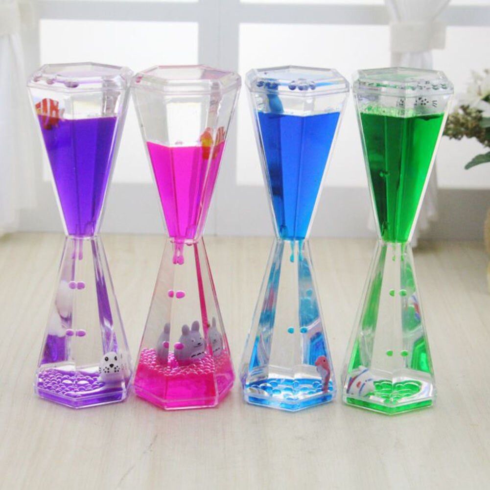 Modern Style Liquid Hourglass Fascinating Innovative Timer Toy Decoration Handmade Home Decoration For Home Office