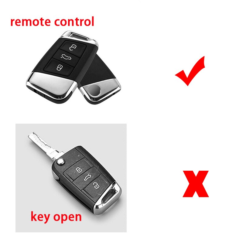 Auto Key Case Cover Fob Set Voor Vw Passat B8 Arteon Atlas Jetta Skoda Kodiaq Superb A7 Houder Auto shell Accessoires Sleutelhanger