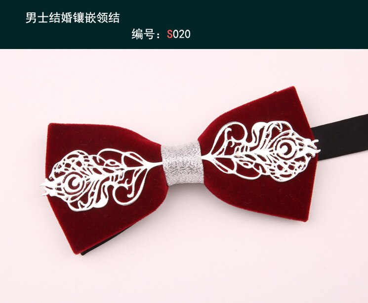 Linbaiway Luxe Banket Strikjes Voor Heren Shirt Rode Strikjes Formele Kleding Business Bowtie Man Strik Tuxedo Gravata Borboleta: 020