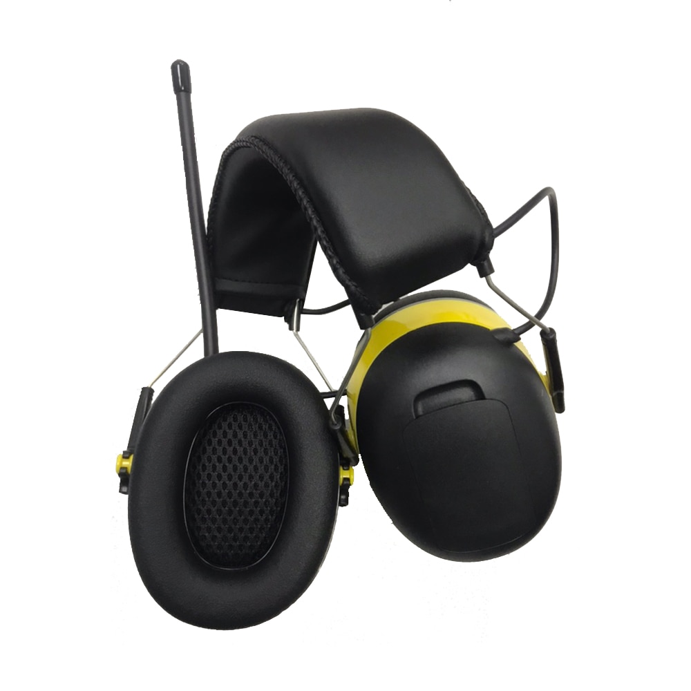 Electronic Hearing Protector Earmuff ABS+sponge NRR 22dB Ear Protector LCD Display AM FM Radio Earmuff For Factory