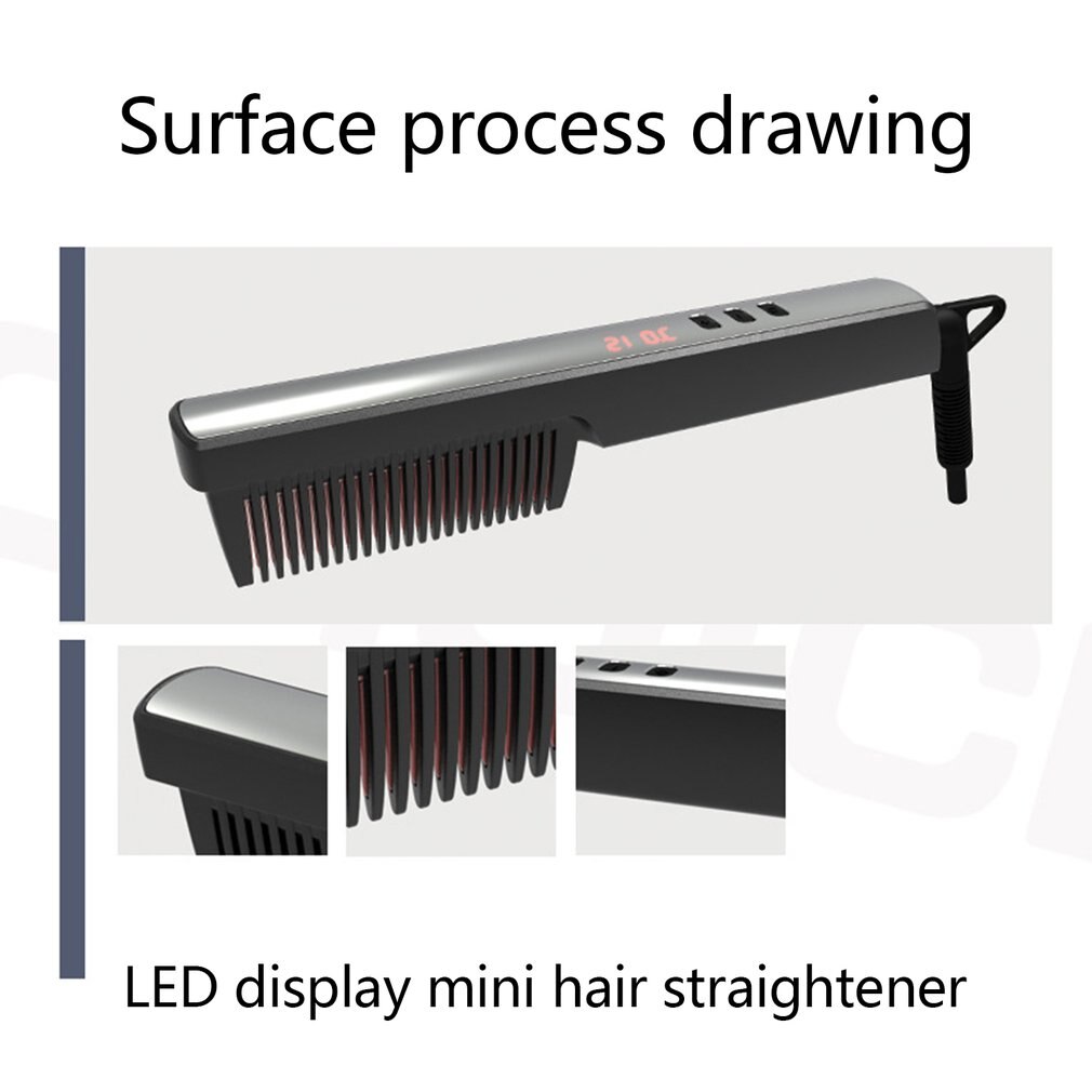 LED Display Negative Ion Hair Straightening Comb Dry Wet Dual Purpose Hair Straightener Hair Straightening Brush