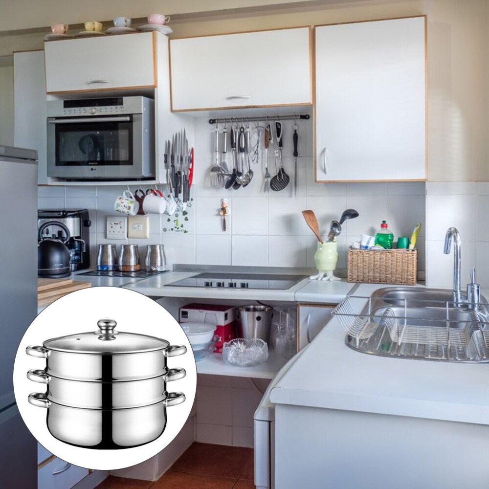 Stainless Steel Stockpot for Home (Tree-Layer, Super Thick-28cm)