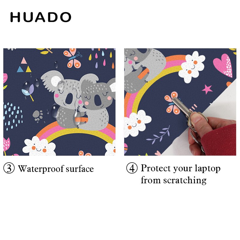 Bonito animal notebook pele 13.3 "15.6" computador portátil adesivo protetora decalque superfície capa para lenovo/dell/macbook