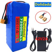 XT60 interface 36V battery 10S4P 72Ah battery pack 500W high power battery 42V72000mAh Ebike electric bike BMS