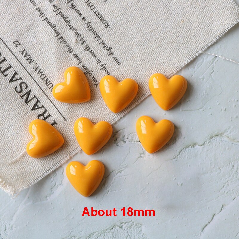10PCS Love Heart Cute Mini Magnets 18mm Small Refrigerator Magnet Photo Wall Souvenir Magnetic Stickers For Fridge: 10PCS Yellow