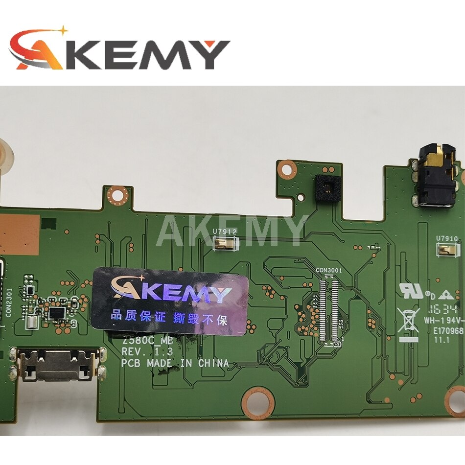 Akemy Z580C MainBoard FOR ASUS Z580C 1.3 tablet motherboard 2G/Z3560 32G-SSD 100% Test OK