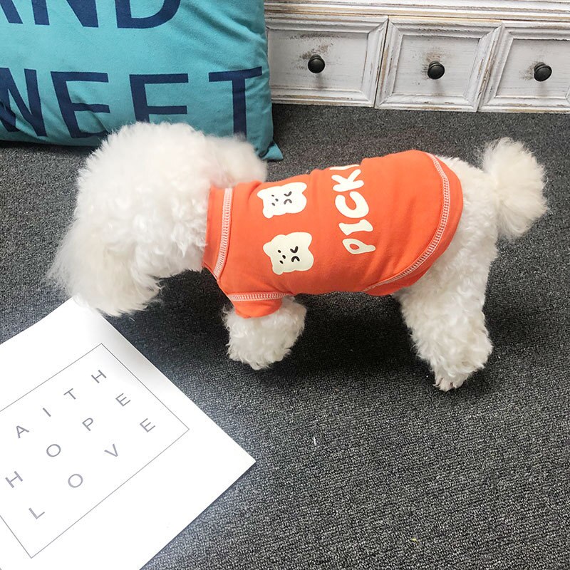 Ropa con letras impresas para mascotas, disfraz para perros medianos y pequeños, Chihuahua, cachorro de Yorkshire