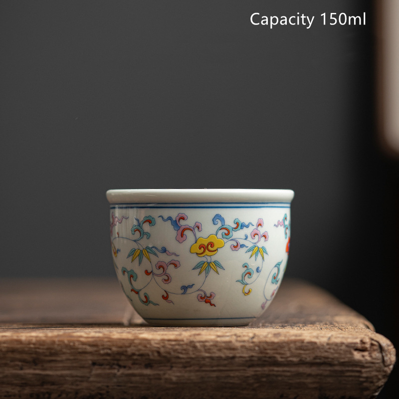 Chinese Bloemen Een Thee Cup Set Vat Water Kopjes Mooie Theewaar Vintage Wijnstok Mokken Voor Theeceremonie Theekopje Thee Service vat: tea cup 150ml