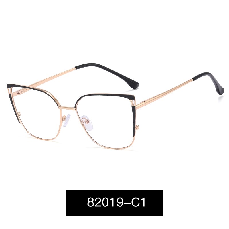 Kanspace Anti Blue Light Computer Eyewear Prescription Optical Vintage Metal Women Eyeglasses Cat Eye Glasses 82019: 82019-C1