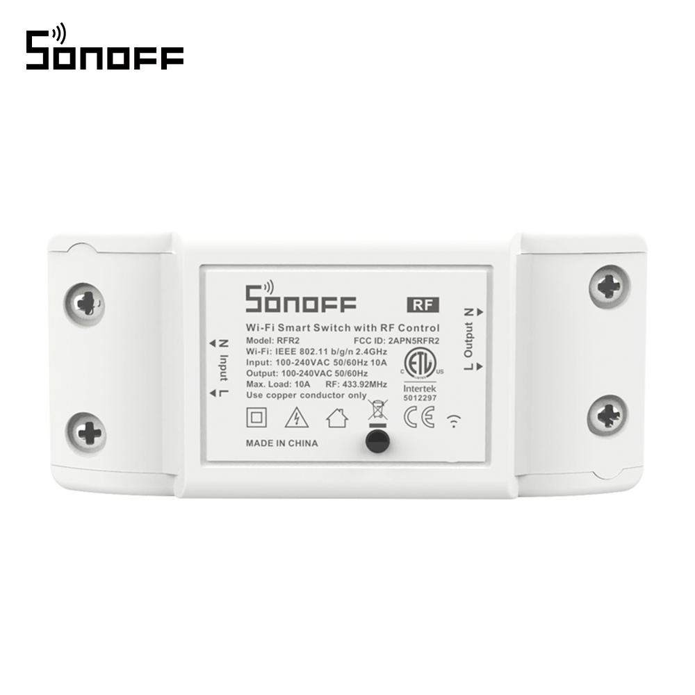 SONOFF RFR2 Wifi Breaker Module Outlets DIY Wifi 433 MHz RF Afstandsbediening Schakelaar Smart Home Automation Werkt met Endff RM433: WHITE