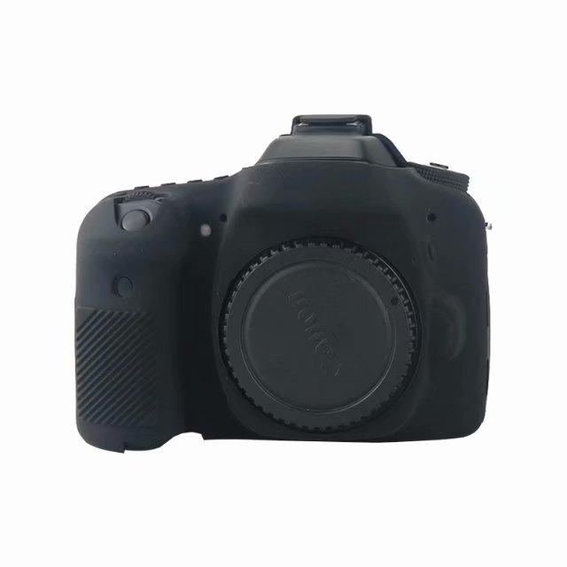 Soft Silicone Rubber Armor Skin Case DSLR Camera Body Cover Protector Bag For Canon EOS 60D 77D 80D 90D: 80D Black