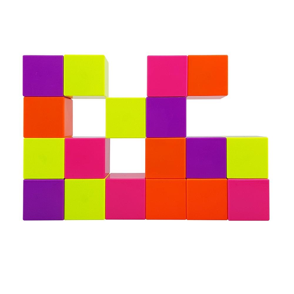 KUPSS-bloques magnéticos de neón, 16 cubos, necubos