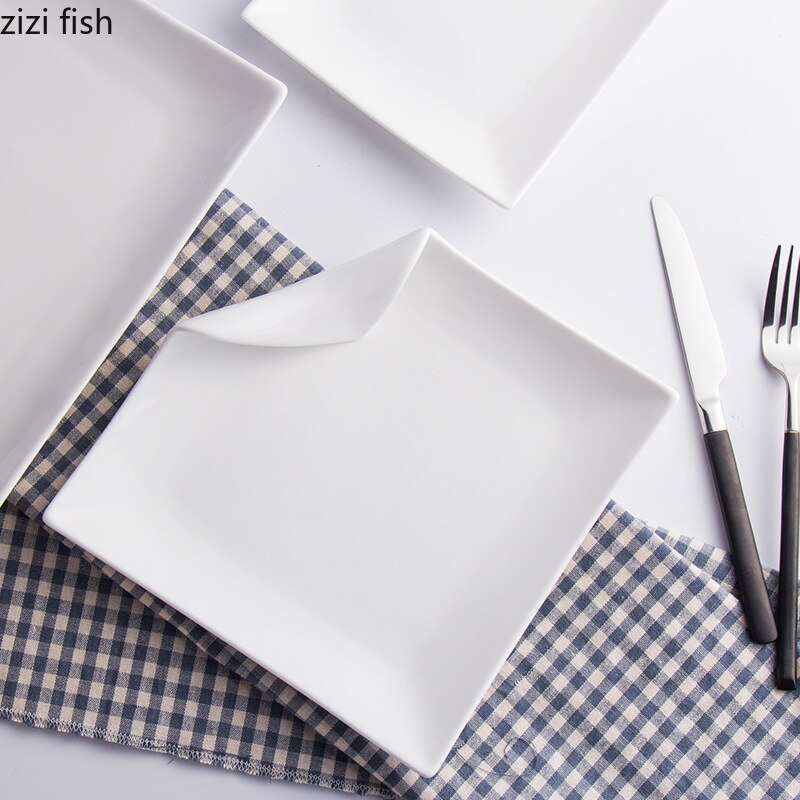 Ceramic Dinner Plates Pasta Steak Plates Irregular Shape Tableware Vegetable Dish Restaurant Snack Pastry Desserts Tray