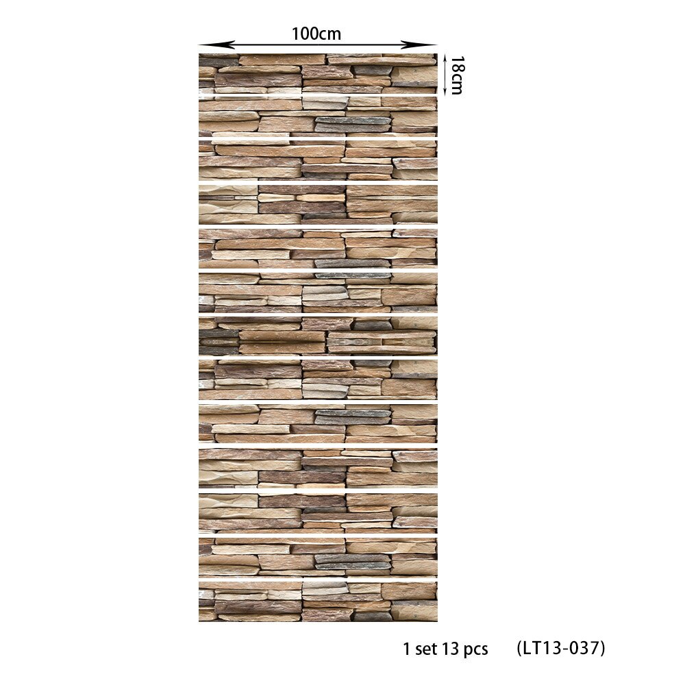 13 unids/set adhesivos 3D DIY para escalera de piedra extraíble de patrón escaleras escalones pegatinas de pared de piso calcomanías etiqueta engomada decoración del hogar