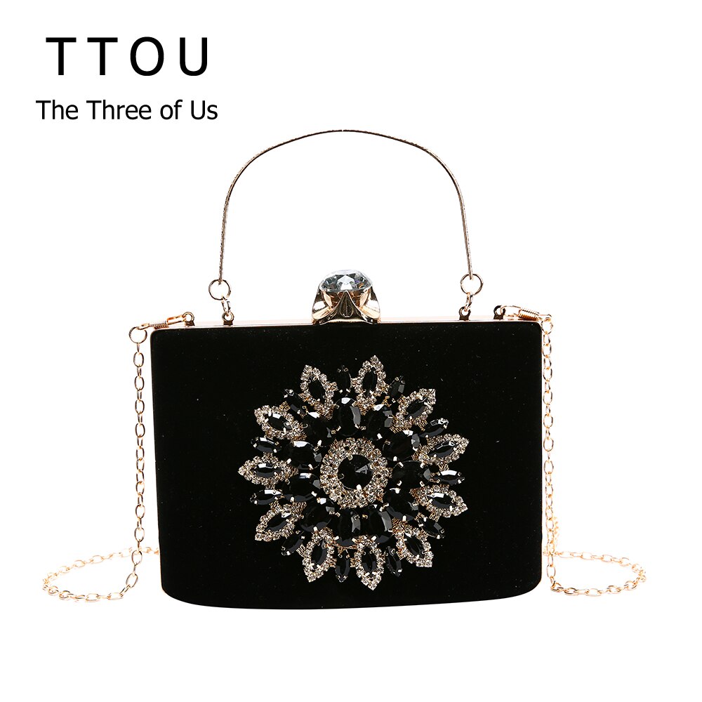 Bolso de mano de noche para mujer, decoración floral con lentejuelas de diamante, bolso de mano de noche para vestido de boda, bolso cruzado, Ideal para