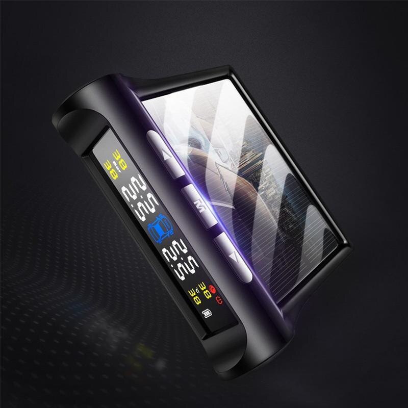 Smart Car Tyre Pressure Monitoring System Solar Power Digital LCD Display Auto Security Alarm Systems Tyre Pressure