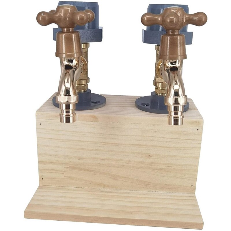 Schnaps Whiskey Holz Spender Bahre klopfen Stehen Trinken Halfter Halterung Gestell Whiskey Spender Organizer: 2 Flasche