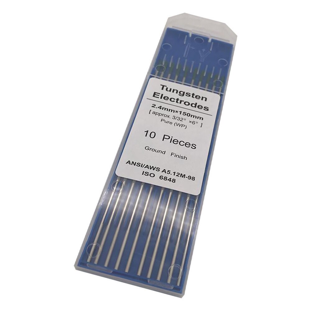 1 Pack Pure Tungsten Electrodes WP Durable Ground Finish Tungsten Electrode Welding Electrode for Arc Welding TIG