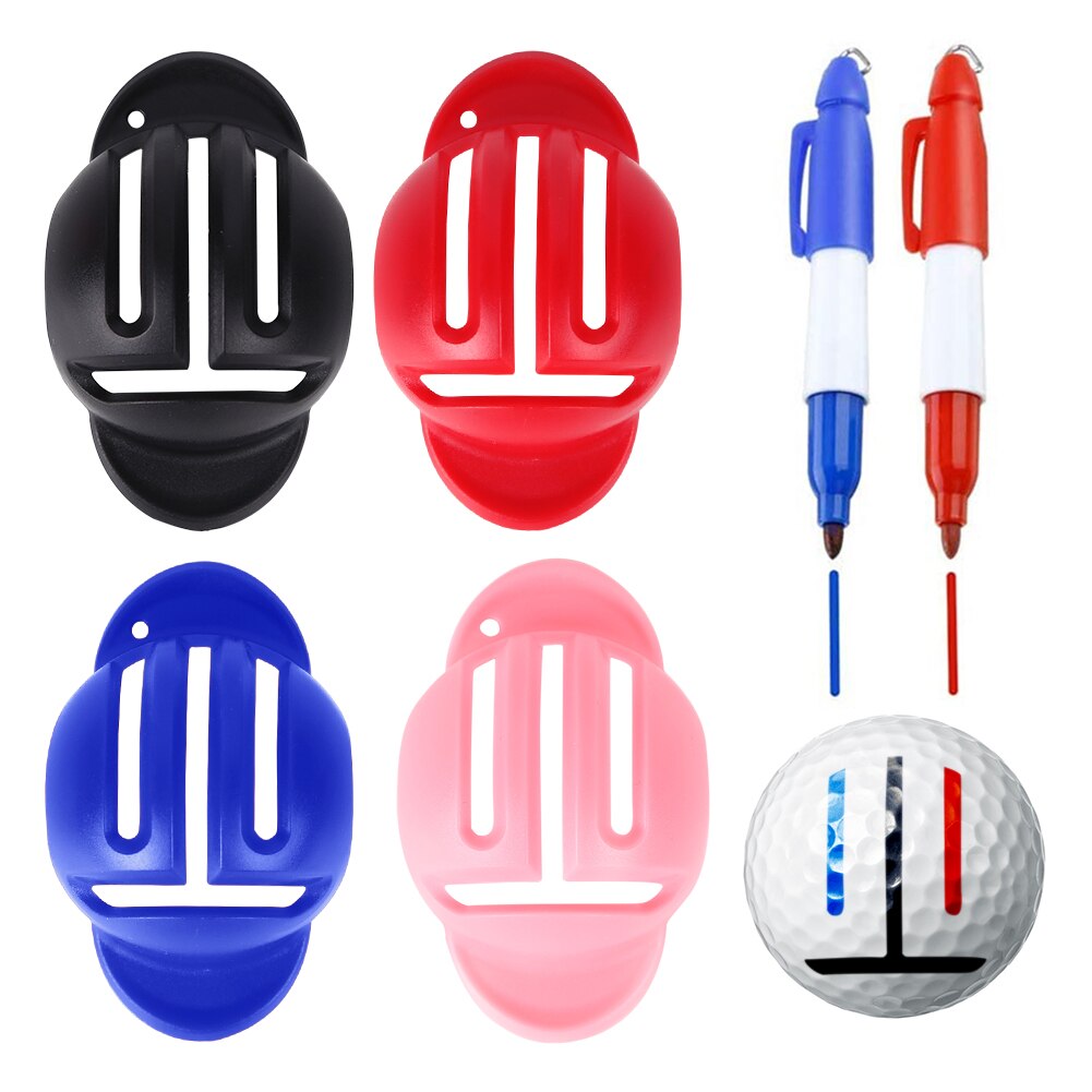 Golf Ball Liner Markers Pen Drawing Alignment Marks Golf Training Tools for Golfer Training Practice Equipment