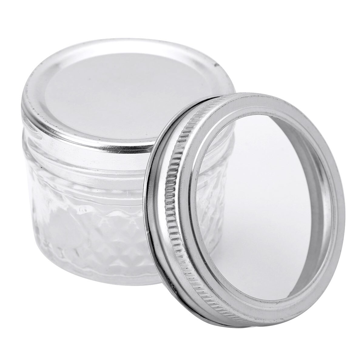 2Pcs 4oz(120ml) Wide Mouth Glass Mason Jars with Lids Bands and Spoons Jam Honey Foods Bottle Container For Wedding Shower Favor