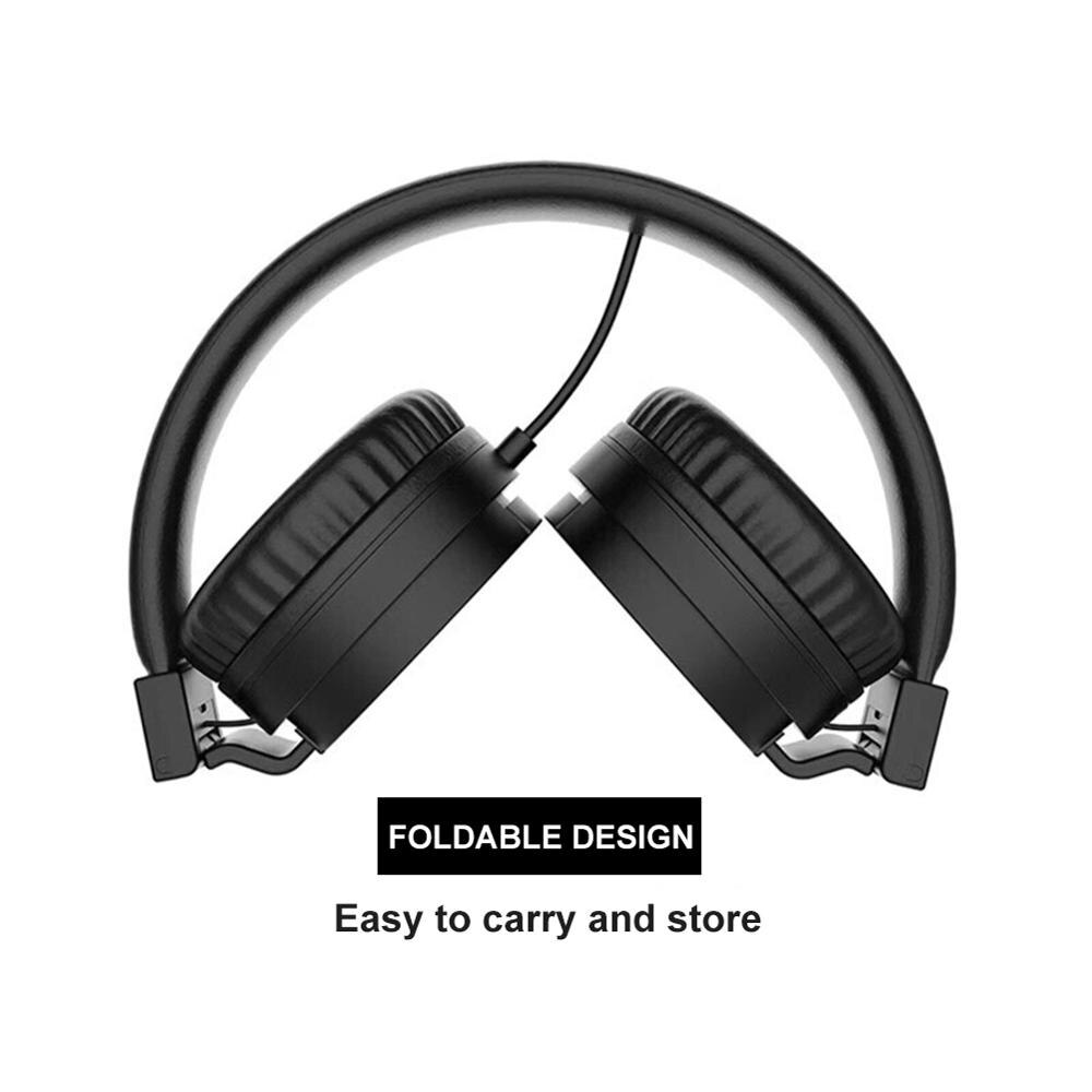 Adjustable Headphone Wired Foldable Portable HiFi Stereo Headset Heavy Bass Gaming Headset with Mic music headset наушники
