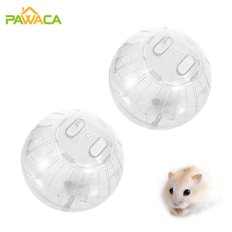 Pelota para correr de hámster transparente para mascotas, divertida rueda rodante, pelota de entrenamiento para trotar, juguete para Chinchilla, cobaya, suministros para ejercicios