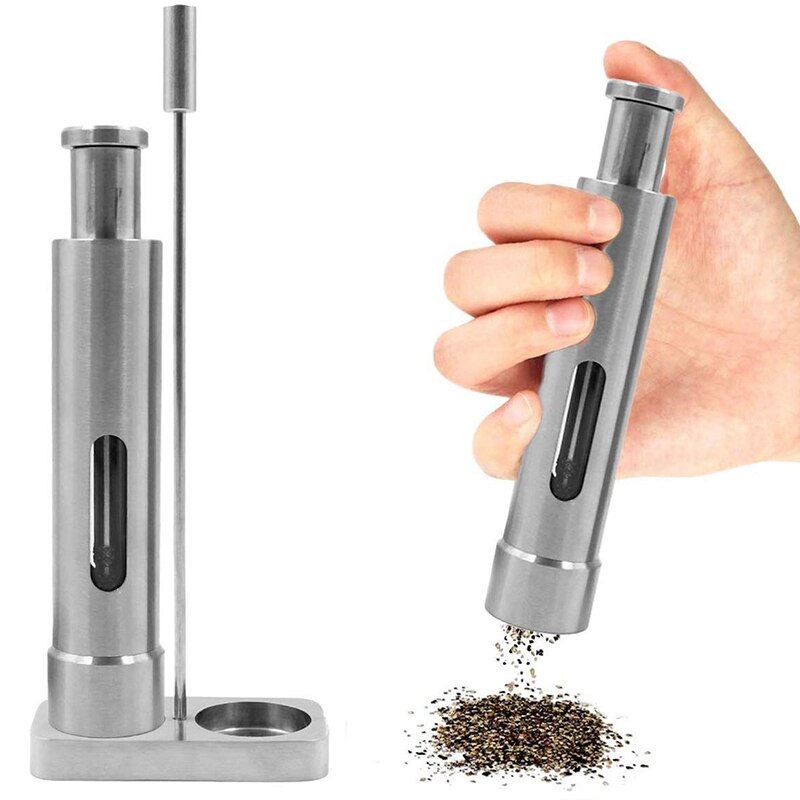 Peberkværn - salt- og peberkværn sæt salt- og peberkværn peberfabrikker kværne mini tommelfingerpressemølle med fod