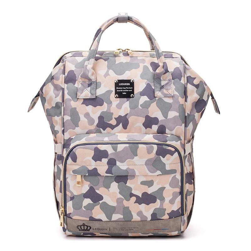 LEQUEEN Diaper Baby Bags Backpack For Moms Baby Bag Maternity Hospital Bag Care Nappy Bag Travel Stroller Send Free Hooks bolsos: camouflage