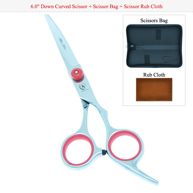 Meisha 6 inch Pet Grooming Scissors Dog Fur Clipper Straight Thinning Curved Shears Puppy Styling Tools B0001A: B0001A-08-60