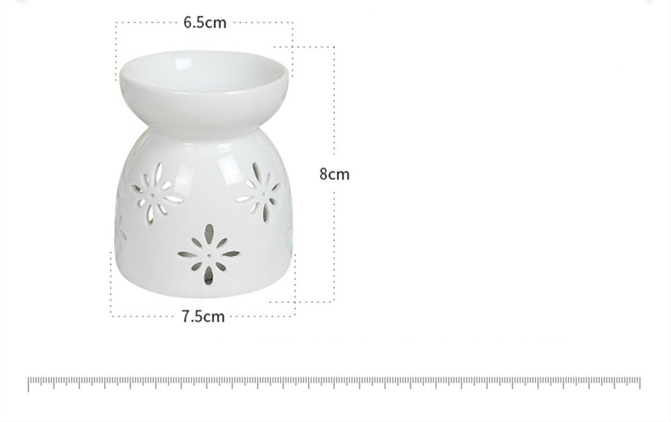 Mini amor corazón de cerámica Aroma quemador de aceite esencial lámpara vaciamiento sostenedor de vela de incienso incensario para aromaterapia horno gráfico