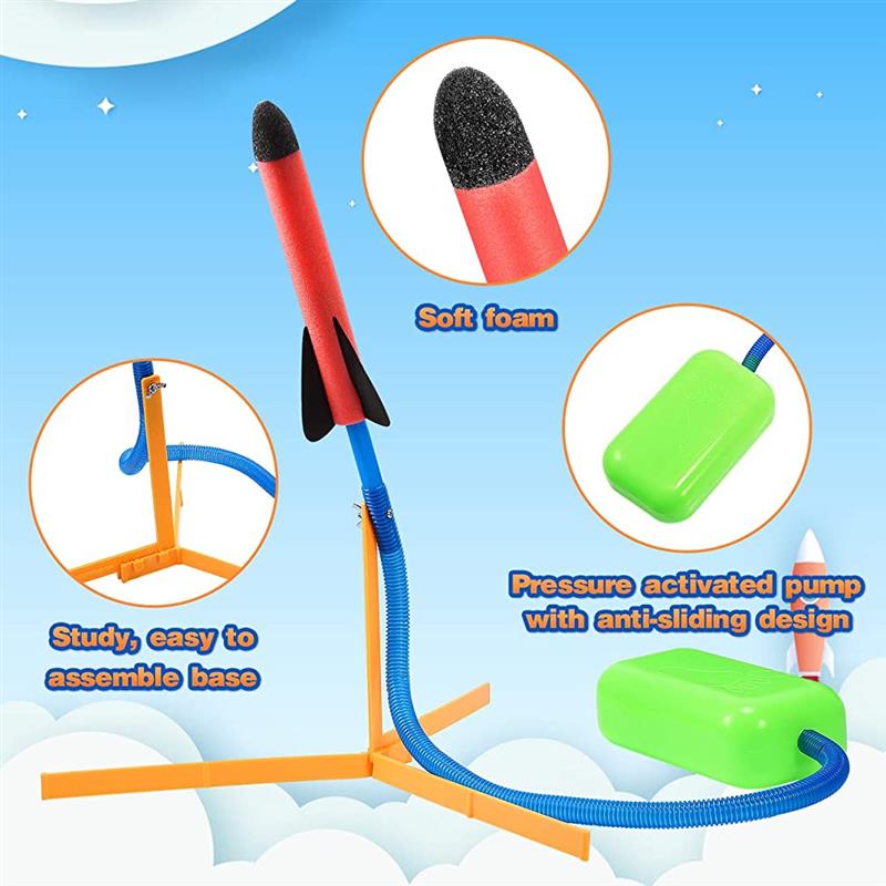 1Set Rocket Launcher Toys for Kids Playing for Kids 4-12 Year Old Children's Day Outdoor Games