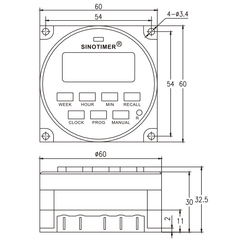 DC 5V 7 Days Programmable Digital Timer Switch Time Relay Control in 12/24hr Format Clock with Countdown OFF Function