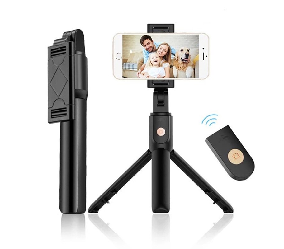 Mini palo de Selfie K07 con Bluetooth, con trípode, Control remoto desmontable, portátil, estabilizador para Xiaomi, Huawei, iPhone