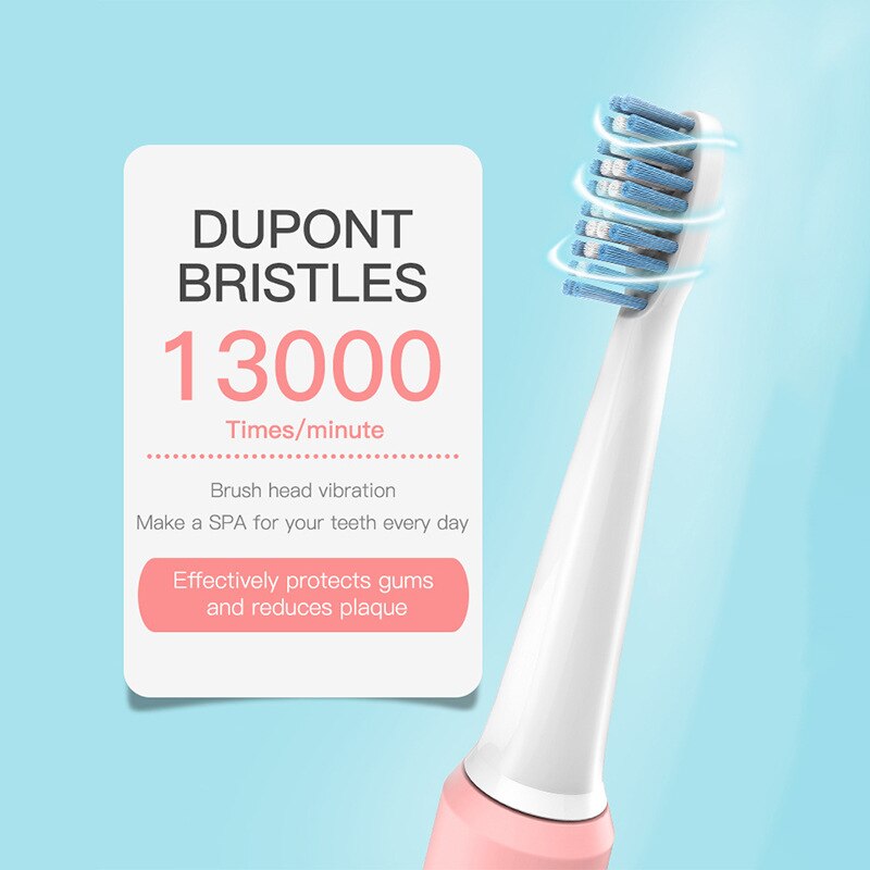 Sonic Electric Toothbrush Men And Women Adult Household Non-Rechargeable Soft Bristle Fully Automatic Waterproof Couples Sonic T