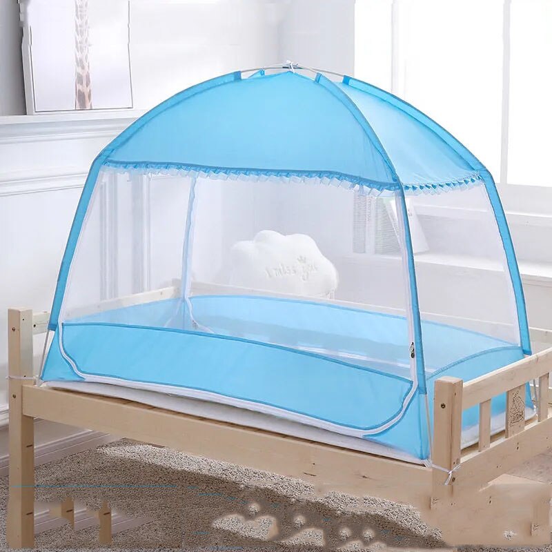 Grote Ruimte Versleutelde Mesh Klamboe Drie Deuren Yurt Babybedje Klamboe Volledige Bodem Kinderen Klamboe Cover: B1-70x150x120cm